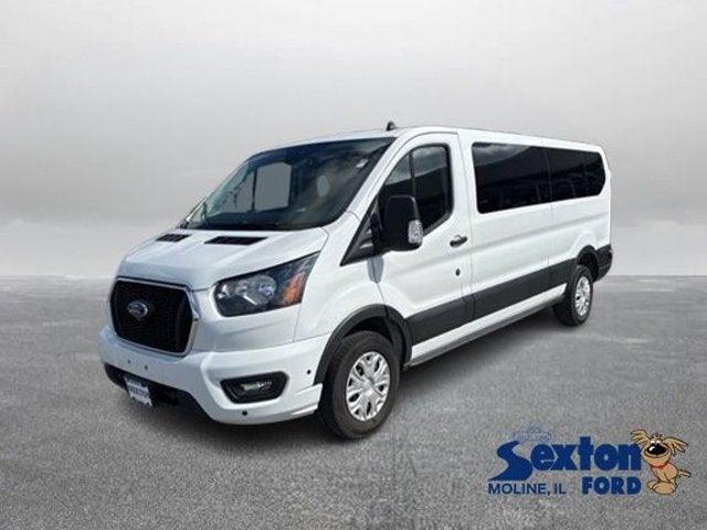 2024 Ford Transit Passenger Wagon XLT in Oxford White — front three-quarter view