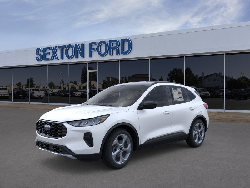 2026 Ford Escape ST-Line in Star White Metallic Tri-Coat — front three-quarter view