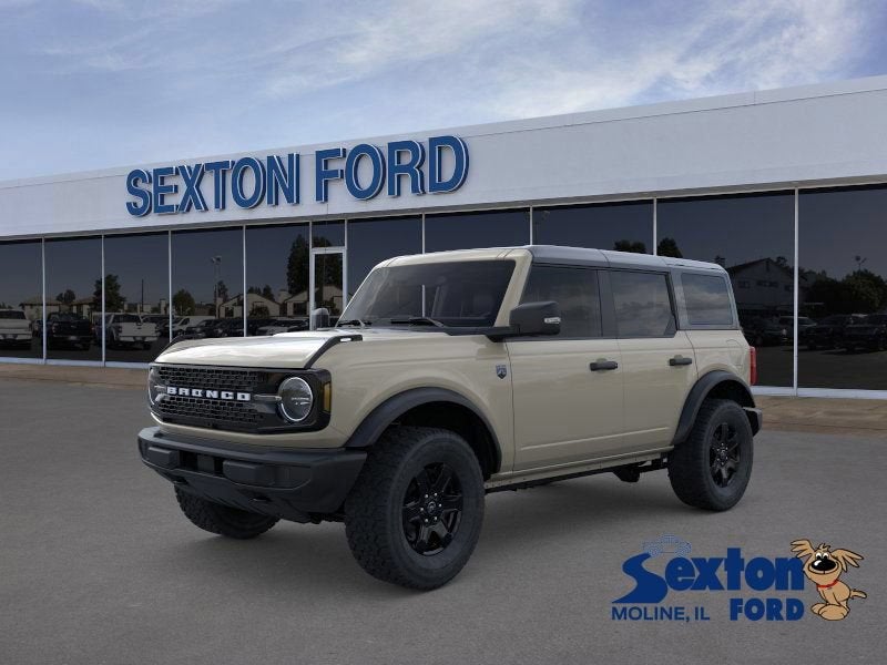 2025 Ford Bronco Big Bend in Desert Sand — front three-quarter view
