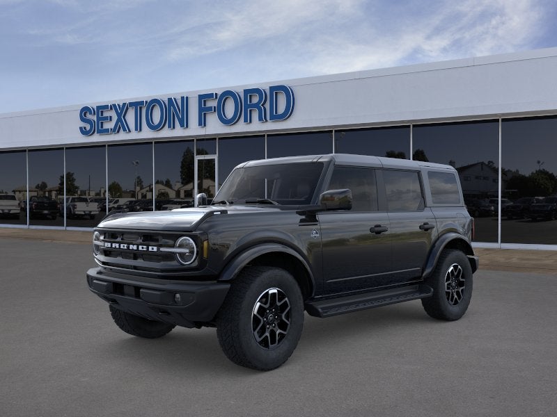 2026 Ford Bronco Outer Banks in Shadow Black — front three-quarter view