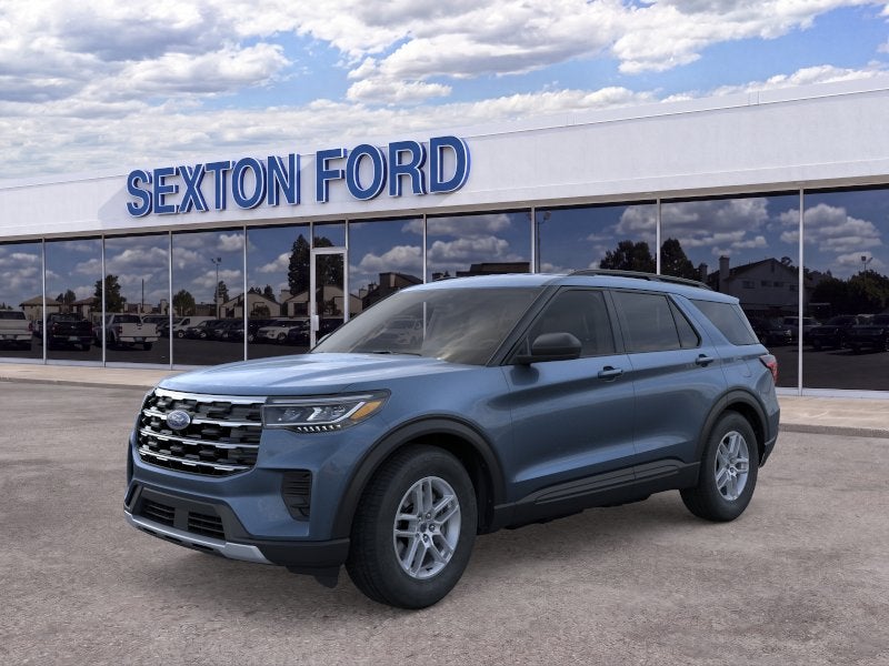 2026 Ford Explorer Active in Vapor Blue Metallic — front three-quarter view