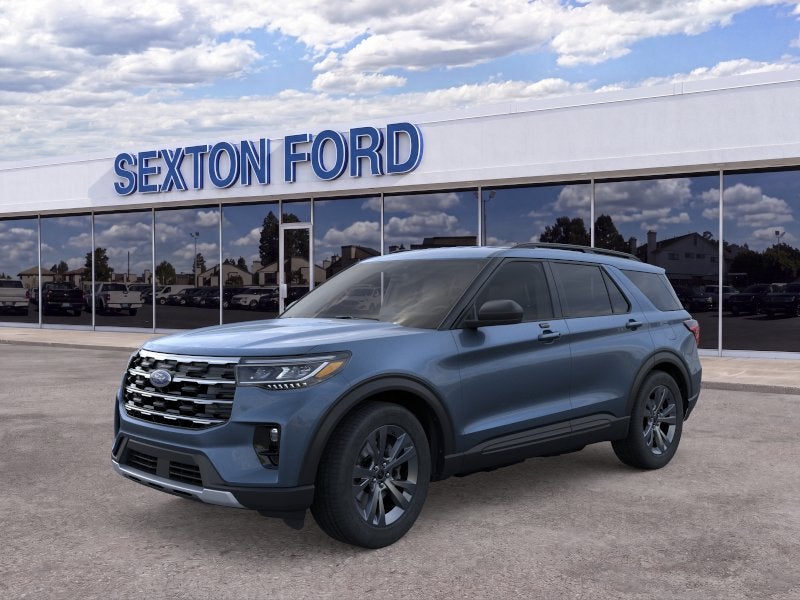2026 Ford Explorer Active in Vapor Blue Metallic — front three-quarter view