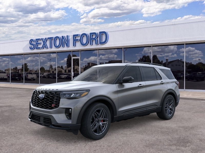 2026 Ford Explorer ST in Carbonized Gray Metallic — front three-quarter view