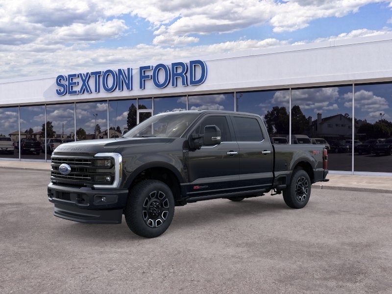 2026 Ford Super Duty F-250 Platinum in Agate Black Metallic — front three-quarter view