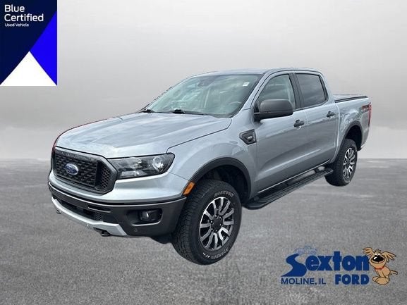 2023 Ford Ranger XLT in Silver Metallic — front three-quarter view