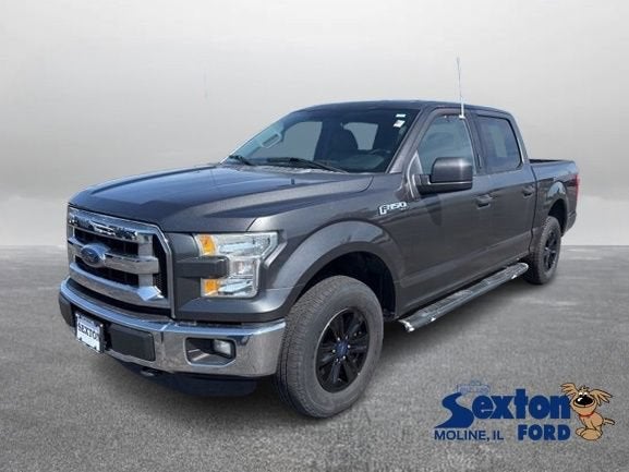 2016 Ford F-150 XLT in Magnetic Metallic — front three-quarter view