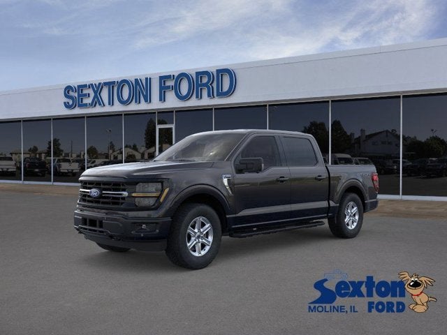 2026 Ford F-150 XLT in Agate Black Metallic — front three-quarter view