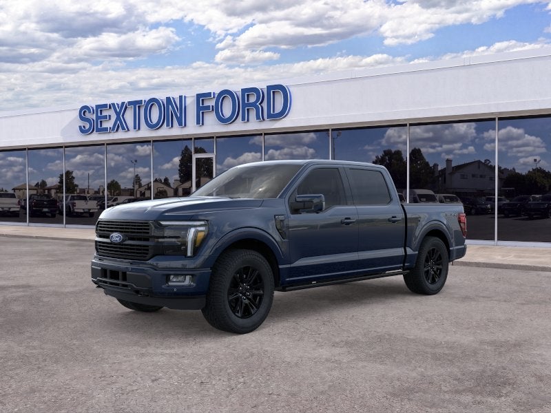 2026 Ford F-150 Platinum in Antimatter Blue Metallic — front three-quarter view
