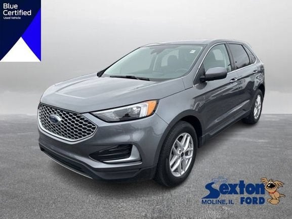 2024 Ford Edge SEL in Gray Metallic — front three-quarter view