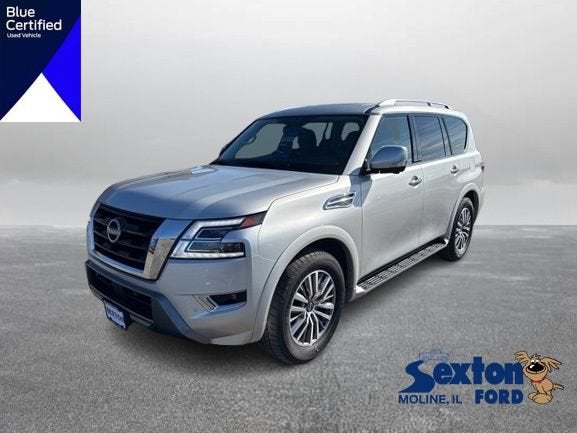 2024 Nissan Armada SL in Brilliant Silver Metallic — front three-quarter view